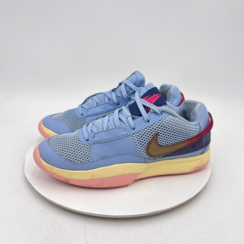 Nike Ja 1 Day One Men Size 8.5 DR8785-400 Cobalt Citron Hot Punch Pink Shoes